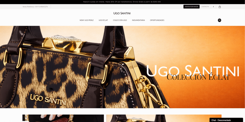 Diseño Tienda Online – Ugo Santini
